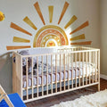 Wall Stickers Decals Kids Peel and Stick Removable for Nursery Kids Bedroom Living Room décor Boys Playroom (Sun Rainbow)
