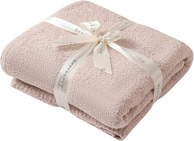 bearberry Super Soft Fluffy Throw Blanket Lightweight Cozy Warm Bed Blankets for Couch Bed Sofa All Season (Beige, 60”x80”)