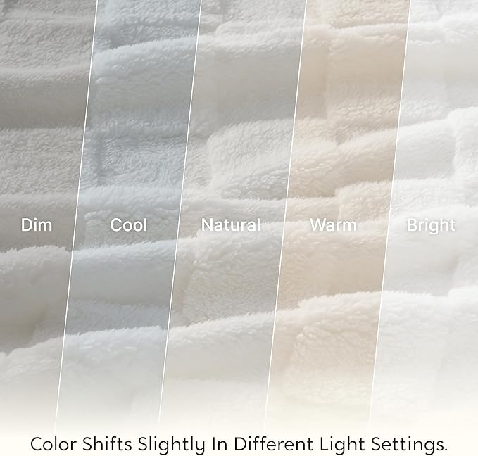 Joiedomi Queen Size Blanket for Bed, Soft White Fleece Checkered Blankets Gifts for Women Mom Girls, 280GSM Cozy Cute Soft Throw Home Room Decor Aesthetic Gifts 90x90 Inches