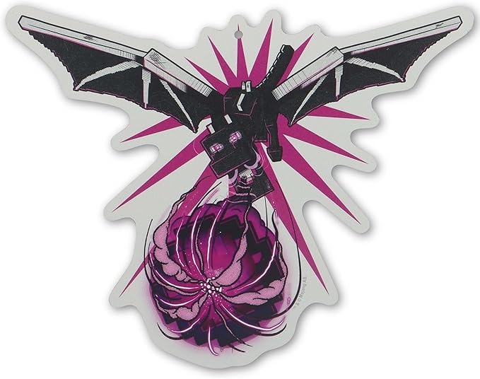 Minecraft Ender Dragon Metal Wall Decor - Striking Ender Dragon Wall Art for Bedroom or Game Room