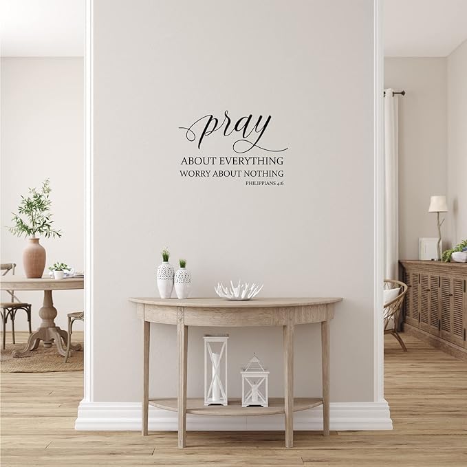 BBTO Bible Verse Wall Stickers Inspirational Quote Wall Decals Religious Motivational Scripture Sticker Peel and Stick for Bedroom Living Room Office Bathroom(Be Brave)