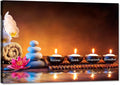 Zen Wall Art Decor Breathe Canvas Picture Candles Relaxing Peaceful Poster Prints for Zen Spa Room Living Room Bedroom(16.00" x 24.00")