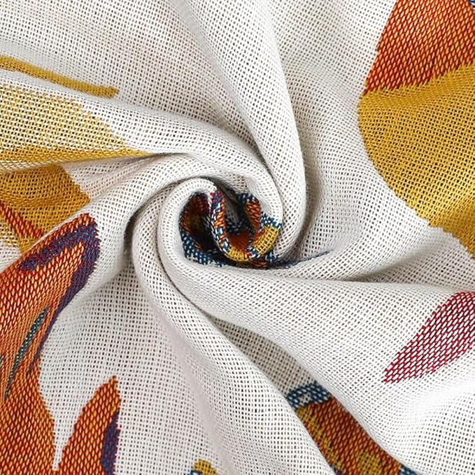 Boho Blanket for Bed 100% Cotton Bohemian Throw Blankets Ultra Soft Woven Muslin Decorative Blankets All Seasons Vintage Quilt Knitted Blanket for Sofa Chair (Colorful, 60"x80")