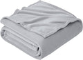 Hansleep Fleece Light Grey Full Blanket, Super Soft Flannel Fuzzy Plush Cozy Blanket for All Seasons, Light Grey, Full 84x90 Inches