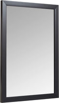 Amazon Basics Rectangular Wall Mount Mirror for Bedroom, Living Room, Entryway, Standard Trim, 20" x 28", Black