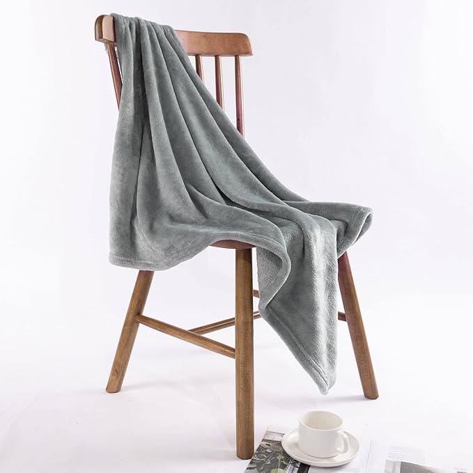 NANPIPER Baby Blankets, Super Soft Fleece Fuzzy Blanket for Toddler, Luxury Cozy Lightweight Microfiber Plush Blanket-Throw Size 30"x40",Grey