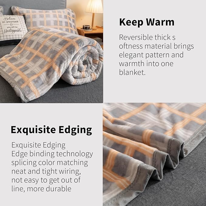 Fleece Bed Blankets Throw Size - Soft Lightweight Plush Fuzzy Cozy Luxury Blanket Microfiber Throw for Couch Bed,All-Season Breathable,40x60 Inches