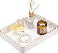 Key Holder for Entryway Table PU Leather Valet Decorative Tray Nightstand Storage Organizer Perfume Trinket Vanity Catchall Tray, 11.2" x 8.2" x 1.5"