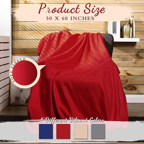 24 Packs Fleece Throw Blanket Soft Warm Lightweight Fleece Blanket Cozy Throw Bulk for Bed Couch Sofa Home Office Wedding Gifts Suitable for Seasons, 50 x 60 Inches(Morden Color)