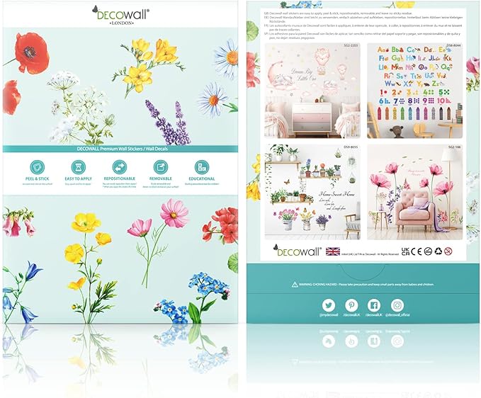 DECOWALL DS9-8072 Unicorns and Rainbow Wall Stickers Decals Birthday Decorations for Girls Party Favors Unicorn Room Decor Bedroom Gifts Kids Colorful Removable Nursery Living Art Home Princess