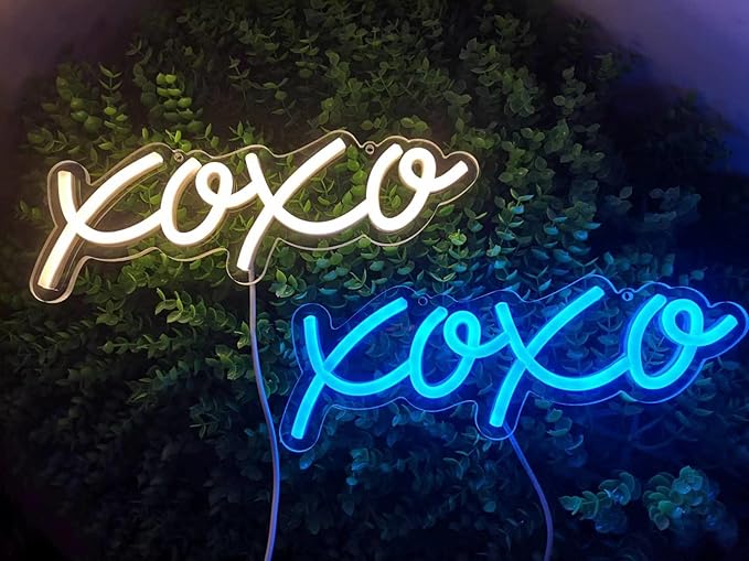 Ulalaza Neon Light Sign LED XOXO Night Lights USB Operated Decorative Marquee Sign Bar Pub Store Club Garage Home Party Decor