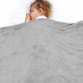 Lukeight Baby Blanket Fleece Toddler Blankets for Boys and Girls, Soft Cozy Fluffy Small Baby Newborn Blankets for Crib, Stroller, Travel and Bed (Light Grey, 30x40 Inches)