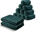 IR Imperial Rooms Fleece Blanket 12 Pack Twin Size 60x80 Inches - Super Soft Fluffy Throw Blanket for Sofa and Bed - Warm and Cozy Lightweight 400 GSM Microfiber Bed Throws Blankets (Twin, Emerald)
