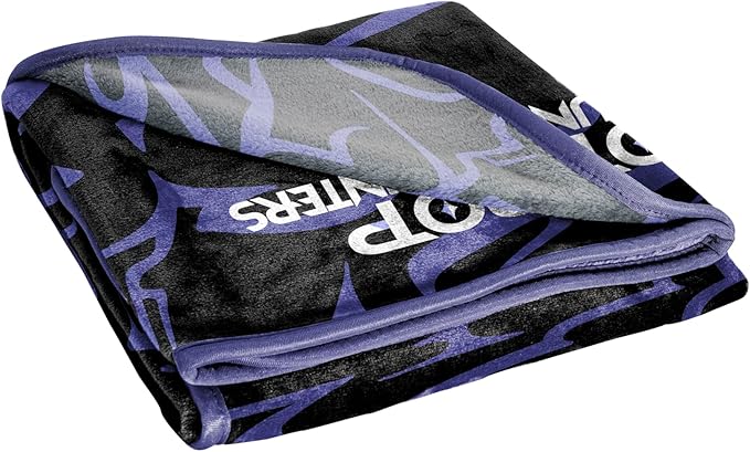 Jay Franco Kids Plush Throw Blanket – Ultra Soft Cozy Plush Fleece for Bed, Couch, Sofa, Home Décor, Official Licensed Derpy, Black - Kpop Demon Hunters, 40x50 - Travel Blanket