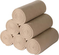 CAI TENG Fleece Throw Blanket Bulk Pack of 6 Lightweight Warm Throws Soft Cozy 50 x 60 inch Pet-Friendly Khaki