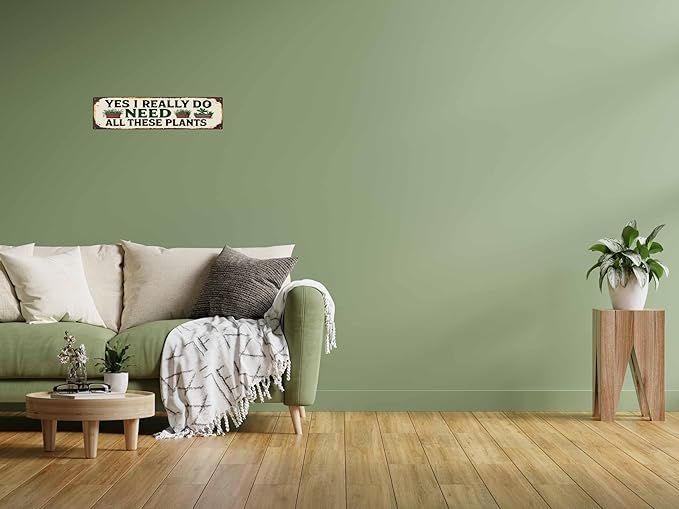 All These Plants Metal Sign 4x16in Boho Garden Plaque for Plant Lover Indoor Jungle Wall Decor