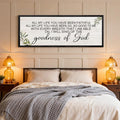 Goodness of God Christian Wall Decor: 40x15 Inch Large Framed Christian Inspirational Wall Art, Religious Scripture Quote Wooden Sign, Black Frame Christian Home Decor for Living Room Bedroom, Black