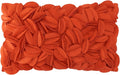 KINGROSE Handmade 3D Floral Decorative Throw Pillow Case Solid Flower Cushion Covers Decorative Pillow Cover for Bed Living Room Sofa Couch Home 12 x 20 Inches Velvet Dark Orange