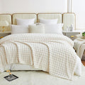 Comelady Fleece Blanket Queen Size for Bed,3D Bubble Warm Fluffy Throw Blanket for Couch Sofa Room Decor-Lightweight Cozy Fuzzy Blanket for All Seasons(Beige,90"×90")
