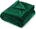 SOCHOW Flannel Fleece Blanket Twin Size, All Season Lightweight Super Soft Cozy Blanket for Bed or Couch, Green(60inch X80'')