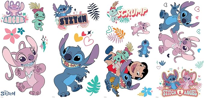 Disney Lilo and Stitch Stitch and Angel Wall Decals by RoomMates, RMK5585SCS