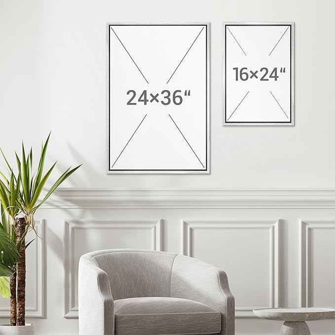 MUDECOR Framed Wall Art Print Set Vintage Cloudscape Dreamy Cotton Clouds Illustrations Modern Art Decorative Colorful Chic for Living Room, Bedroom, Office - 24"x36"x3 White