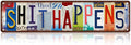 Vintage Shit Happens Wall Decor Street Signs Metal Tin Signs 16 x 4 Inches