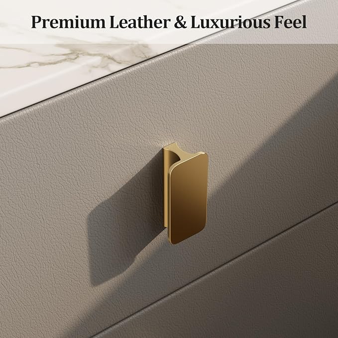 AQIMUELE Narrow Nightstand with Drawers, Narrow Side Table Leather, Small Bedside Tables for Bedroom. (Dark Gray)