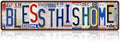 Vintage Bless This Home Street Sign Wall Decor Metal Tin Signs for Bar Home Bedroom Garage