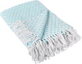 DII Global Mini Diamond Woven Throw, 50x60, Aqua