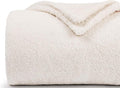 Plush Fleece Throw Blanket for Couch and Bed, Fluffy Fuzzy Cozy Soft Blankets All Season Use (50x60 Inches,White)