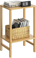 Side Table End Table Tall Night Stand 2-Tier for Living Room Bedroom Bathroom Office Furniture Natural