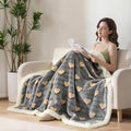 Fleece Bed Blanket, Queen Size 90 Inch × 90 Inch, Soft Plush Fluffy, Reversible Flannel Blanket for Sofa, Couch, Bed, All Seasons, for Women
