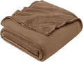 Hansleep Fleece King Size Blanket for Bed Camel, Super Soft Flannel Fuzzy King Size Plush Cozy Blanket for All Seasons, Camel, King 90x108 Inches