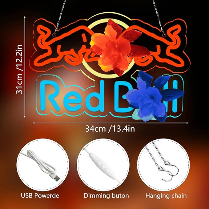 JFLLamp Bikini Crs LIGHT Neon Signs for Wall Decor Neon Lights for Business Led Signs Suitable for Man Cave Restaurant Office Bar Pub Led Art 5V Power Adapter 16.1 * 9.8 Inch(Azure+Red+White) Drinks