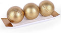 LCCCK Decorative Tray with Balls Set, White Gold Decor Orbs TV Stand, Coffee Table Centerpiece, Elegant Orbs Decorative Balls for Dining Kitchen Console Fireplace Decor Centro De Mesa De Comedor
