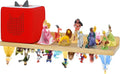 PHOENANCEE for Tonies Shelf Magnetic,for Tonie Figures Wall Shelves,for Toniebox Shelf Audio Toy Figurine Holder Organizer (Storage 36 Character),Compatible Charging Station for Kid's Room,Oak,1 Tier