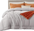 Bedsure Comforter Duvet Insert - Quilted Comforters Cal King Size, All Season Duvet, GentleSoft Down Alternative Bedding, with 8 Tabs, Gifts for Women/Men, Light Grey, California King 96 X 102 Inches