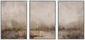 MUDECOR Framed Wall Art Print Set Minimalist Abstract Landscape Misty Horizons Illustrations Modern Art Decorative Chic for Living Room, Bedroom, Office - 16"x24"x3 White