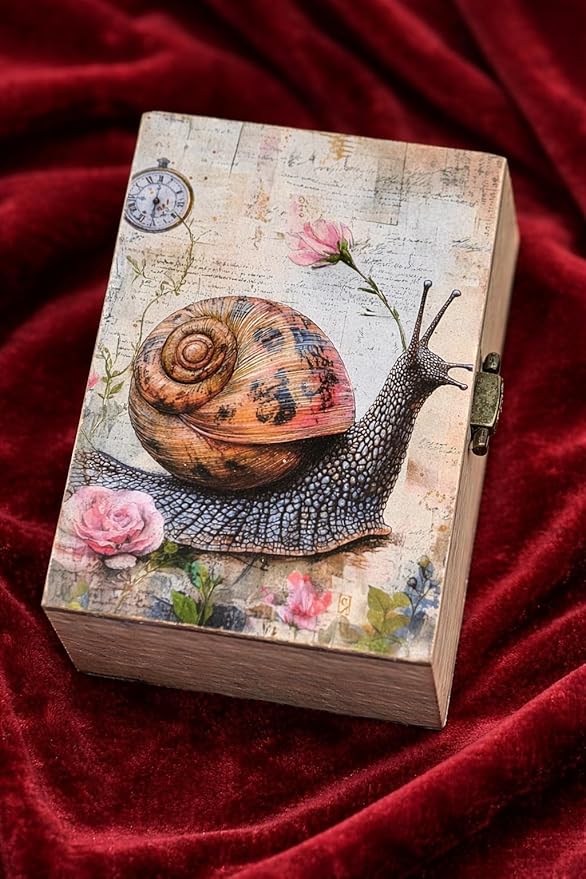 RK Collections Trinket Boxes Small Jewelry Keepsake Box (Snail)