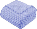 Super Soft Fleece Twin Blanket 50x70 Inches for Couch, Premium Silky with 3D Imitation Turtle Shell Jacquard Decorative Blankets, Lightweight and Cozy for Sofa.Light Blue-1