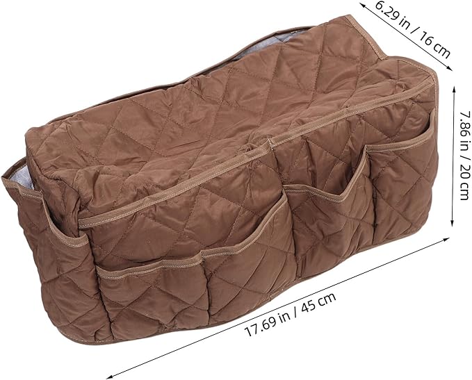 Anti Slip Sofa Armrest Organizer - Arm Chair Bedside Caddy Storage Organizer - Multi Pockets Couch Beside Caddy For Cell Phone Remote Control Magazines