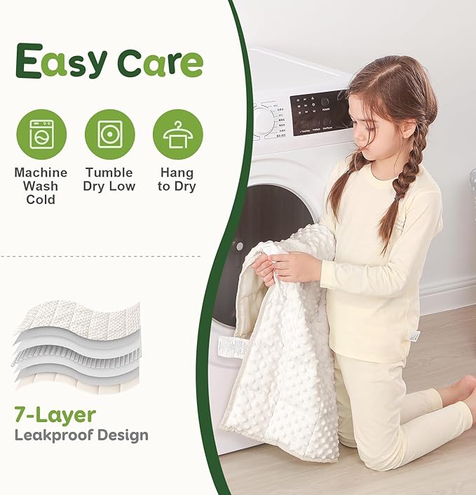 Sivio Weighted Blanket 7lbs, 41 x 60inches, Soft and Cozy Cooling Heavy Blanket for All-Season, Calm Sleeping and Nap, Suit for Car, School and Home, Machine Washable, White