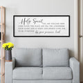 TQianJiang Christian Wall Art Holy Spirit You are Welcome Here Sign Religious Inspirational Quotes Decor 32"×12" Bible Verse Plaque Scripture Living Room Prayer Catholic Wall Hanging (Black)