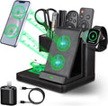 Pen Holder for Desk, Desk Organizers and Accessories,Stationery Holder for Office, School, Home,Desk Organizer With Phone Charger,Wall Mounted Remote Control Holder,Bedside Table Organizer (black)