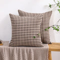 The Perfect Combination of AMAROTI Coffee Color and Gray, Exquisite Windmill Texture Pattern, 18X18 inch Farmhouse Living Room Sofa More Upscale Enjoy Jacquard Craft and Velvet Texture Fabric