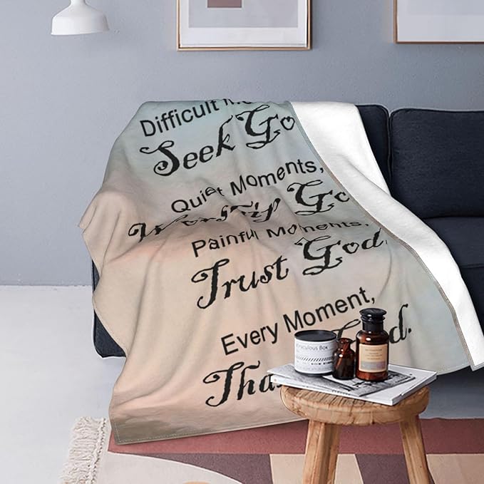 Christian Gifts for Women Faith, Inspirational Women, Soft Throw Blankets Religious Women/Men, Spiritual Personalized Adults/Kids 40''x 50''