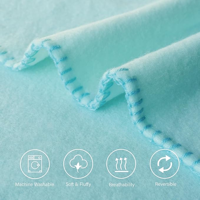 ZYFZCYBL Fleece Throw Blankets for Couch Bulk Lightweight Warm Soft Cozy Blanket 6 Pack Bulk Fleece Blanket Solid for Bed Couch Office Gifts Outdoor 50 x 60 inch Teal