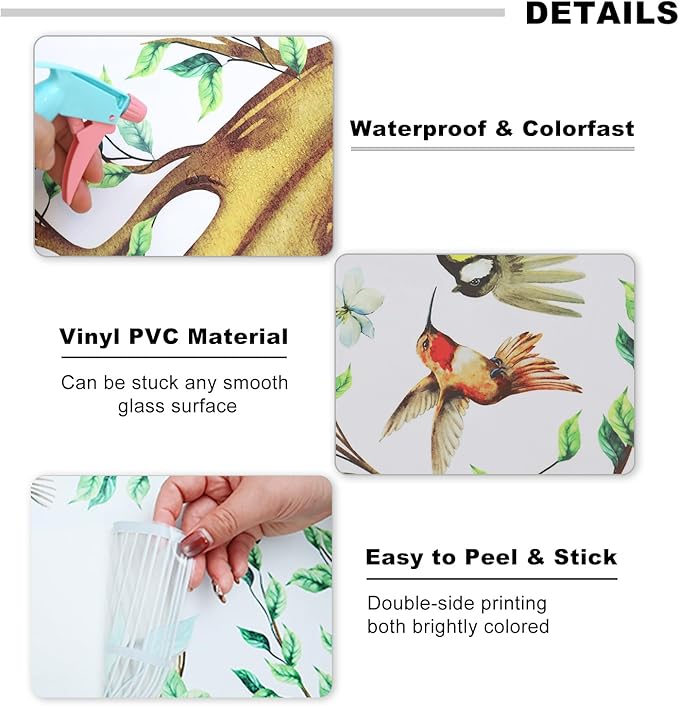 Large Green Tree Wall Decals, 4 Sheets Hanging Vine Tree Wall Decals Peel and Stick Waterproof Leaves Branch Wall Murals Decor for Living Room Bedroom (Green Vine, 11.8 * 35.4inch)