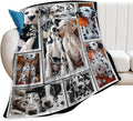 Dalmatian Dog Blanket Dalmatian Throw Blankets Puppy Dog Decor Stuff Cozy Flannel Fleece Soft Plush Fuzzy Warm Lightweight Bedding Gifts for Women Girls Kids 80"X60"